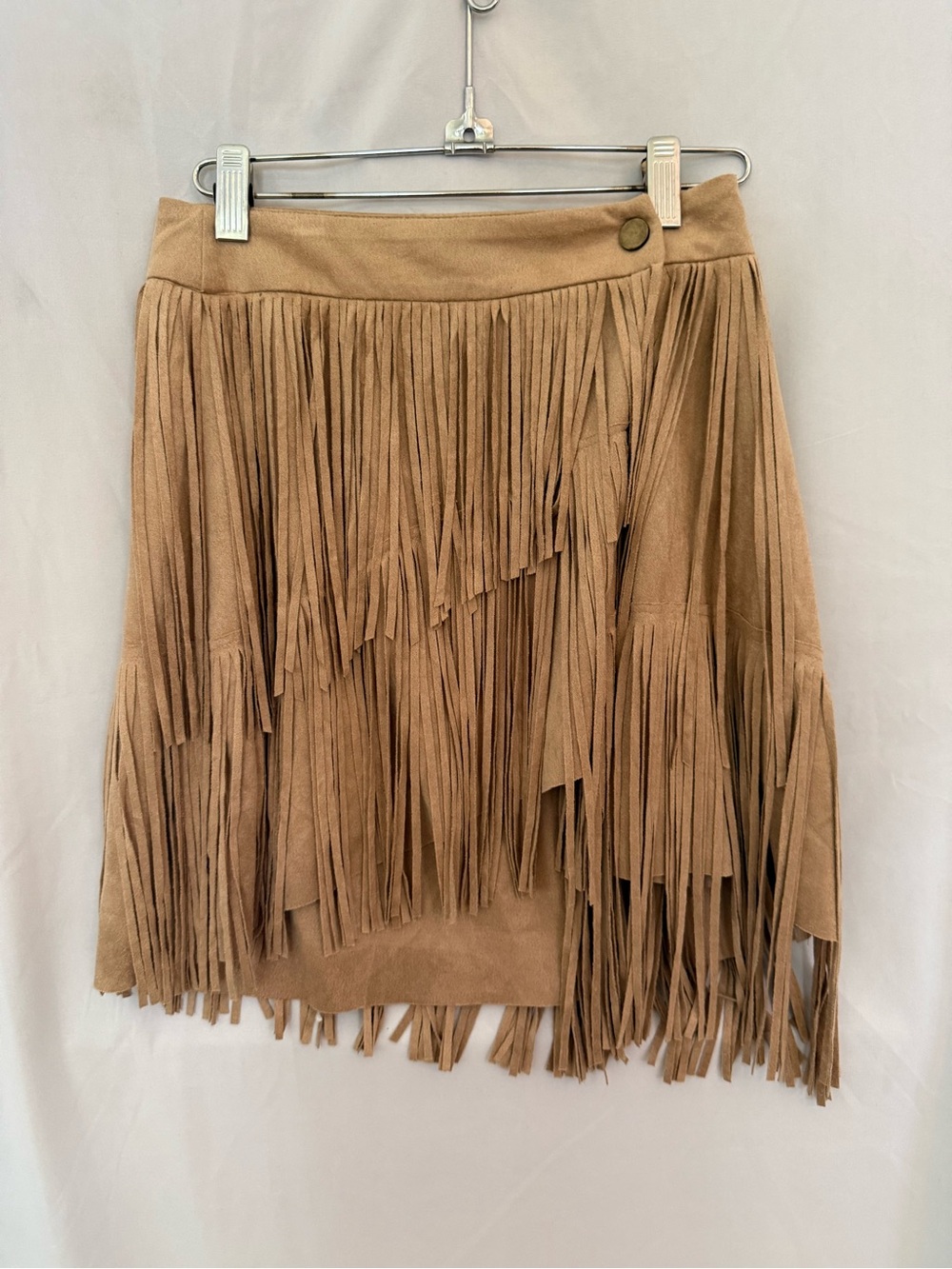 Tan Fringe Suede Skirt - NWT - Picture 2 of 3